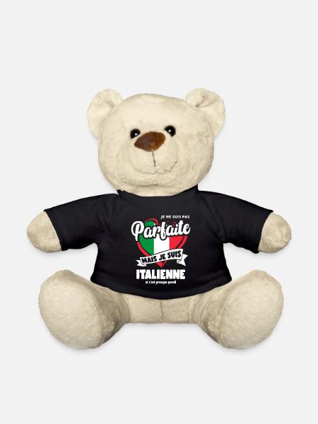Je ne suis pas parfaite mais italienne humour ital - Nounours - noir