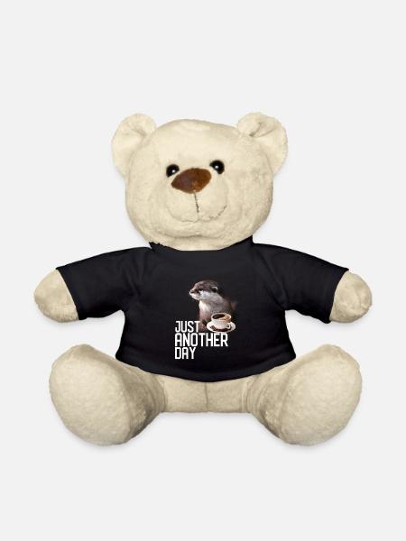 Funny Otter T-Shirt - Nur ein weiterer Tag für Otter - Teddy - Schwarz