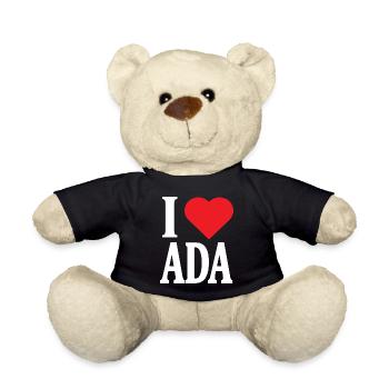 T-shirt I love Ada gift idea t-shirt - Teddy Bear - black - Front