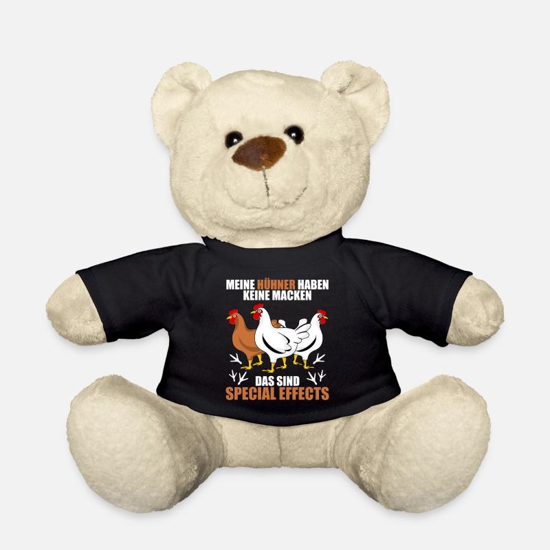 Hühner Hühnerstall Spruch mit Huhn - Teddy - Schwarz