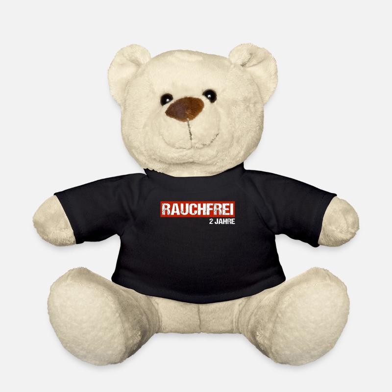 rauchfrei Nichtraucher 2 Jahre Geschenk - Teddy - Schwarz
