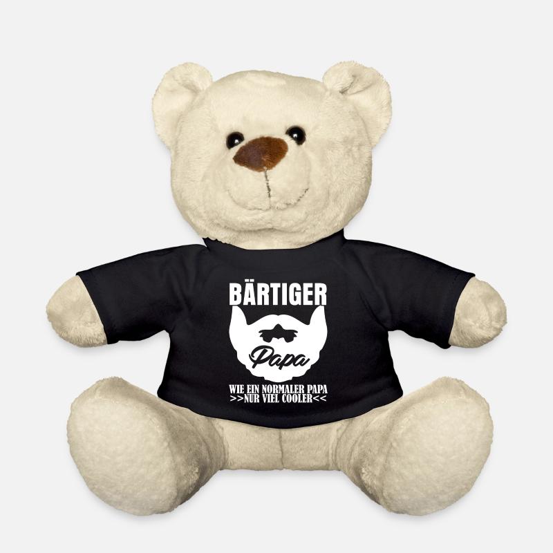 Vatertag Vater mit Bart bärtiger Papa - Teddy - Schwarz