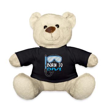 Born To Dive Scuba Diving Diver - Teddy - Schwarz - Vorne