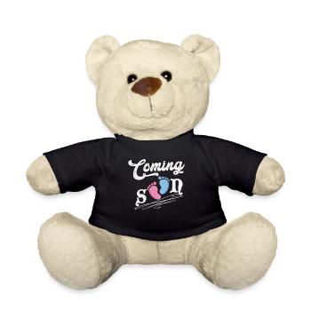 Gender Reveal Pregnancy Baby Party Pregnancy Gift - Teddy - Schwarz - Vorne