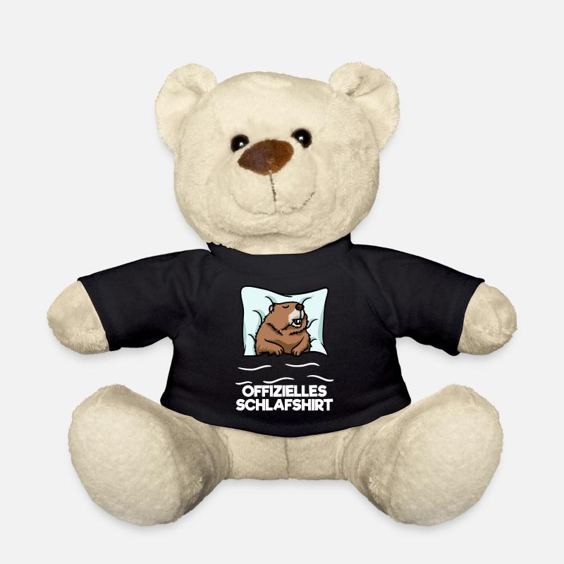 Offizielles Schlafshirt Bieber Nachthemd Schlaf - Teddy - Schwarz