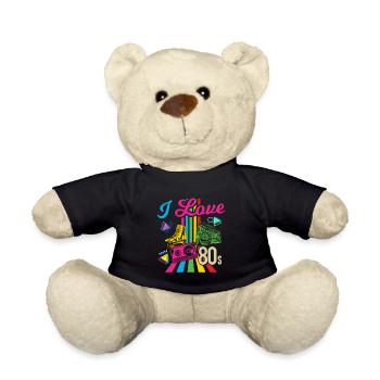 I Love 80s ich liebe die 80ger musik - Teddy - Schwarz - Vorne