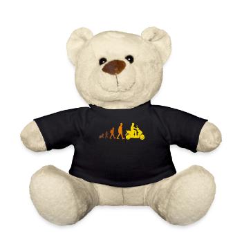 Cyclomoteur Scooter Cyclomoteur Rider Rétro Cyclomoteur - Nounours - noir - Devant
