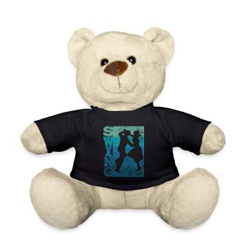 Boogie Woogie Swing Tanzen Retro Farben Vintage - Teddy - Schwarz - Vorne