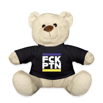 FCK PTN Frieden für Ukraine & Europa - Teddy - Schwarz - Vorne