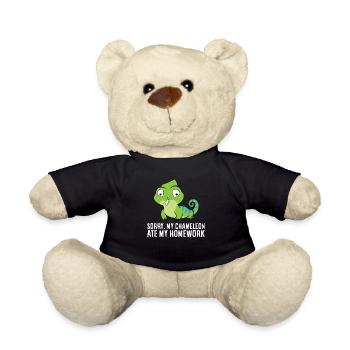 Sorry My Chameleon Ate My Homework - Teddy Bear - black - Front