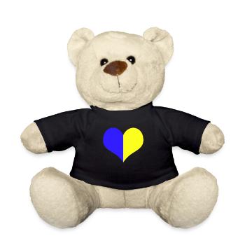 Ukraine Heart - Teddy Bear - black - Front