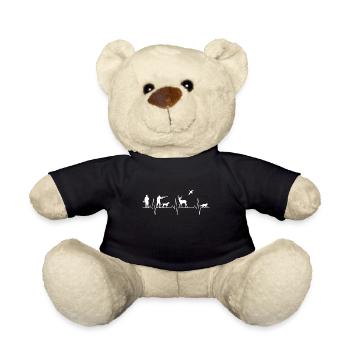Jäger Herzschlag für die Jagd - Teddy - Schwarz - Vorne