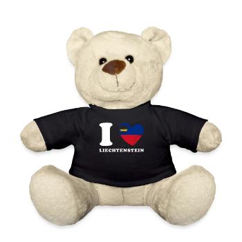 I love Liechtenstein - Teddy Bear - black - Front