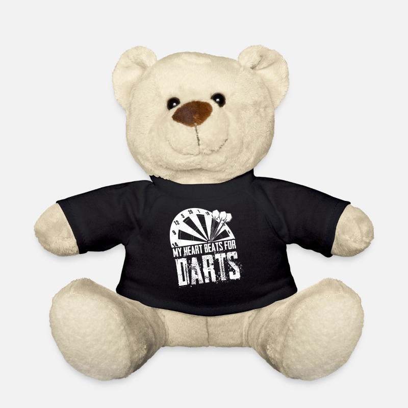 Dartscheibe Dartspieler Dart Darts - Teddy - Schwarz