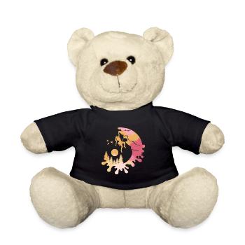 Climber on the mountain with forest motif - gift idea - Teddy Bear - black - Front