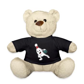 Bowling Bowling Ball Pin - Teddy Bear - black - Front
