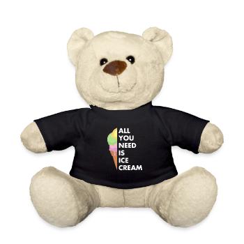 Tout ce dont vous avez besoin est une chemise de crème glacée | Cool J’aime Dess - Nounours - noir - Devant