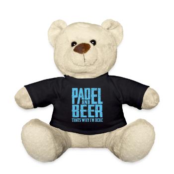 Lustiger Padel Spruch Padel and Beer Padel Tennis - Teddy - Schwarz - Vorne