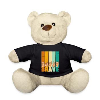 Brave Gebärdensprache für Männer und Frauen - Teddy - Schwarz - Vorne