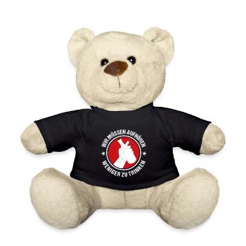 Wir müssen aufhören weniger zu Trinken - Teddy - Schwarz - Vorne