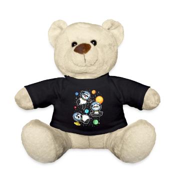 Weltraum Panda Astronaut Universum - Teddy - Schwarz - Vorne