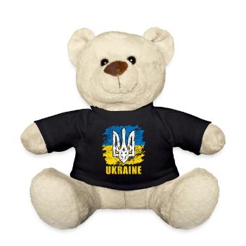Ukraine - Teddy Bear - black - Front