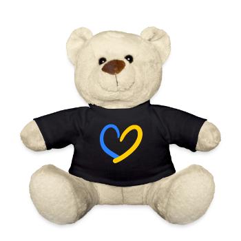 Ukraine Herz - Teddy - Schwarz - Vorne