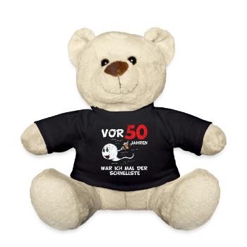 50 Geburtstag | Lustige 50. Geburtstag Geschenk - Teddy - Schwarz - Vorne