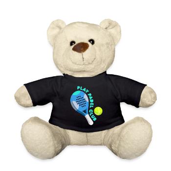 Padel - Geschenk für Padelspieler - Teddy - Schwarz - Vorne