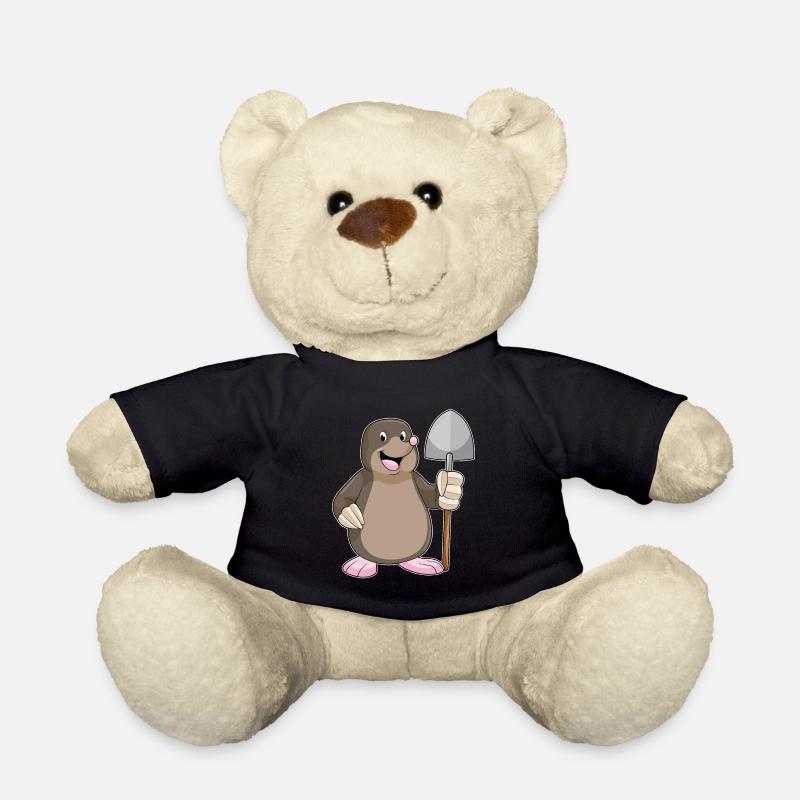 Maulwurf mit Schaufel - Teddy - Schwarz