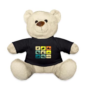 Canoe Gets Me Retro Paddle Together Canoe Paddle - Teddy Bear - black - Front