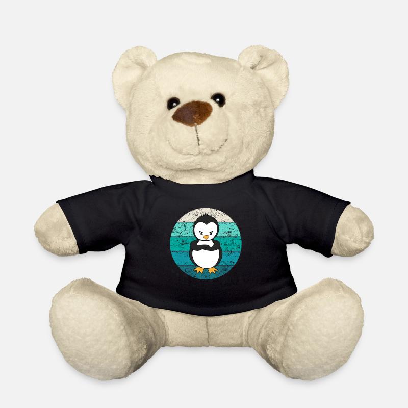 Drôle de pingouin en colère Seabird Retro Gift - Nounours - noir
