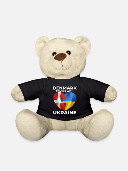 Dänemark unterstützt die Ukraine - Teddy - Schwarz
