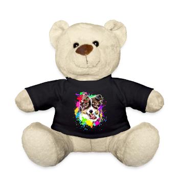 Berger Australien Art Dog Motif Propriétaire de chien - Nounours - noir - Devant