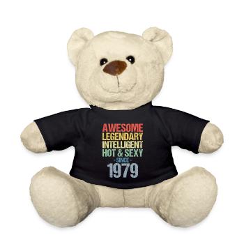 Geboren 1979 Jahrgang 1979 Geburtstag - Teddy - Schwarz - Vorne