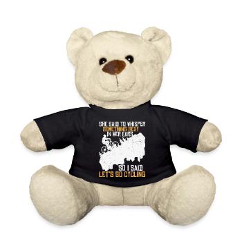 Cycling flirt on the mountain - Teddy Bear - black - Front