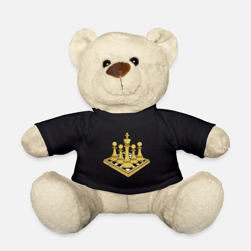Jeu de plateau cadeau d’échecs Jeu d’échecs Échiquier - Nounours - noir