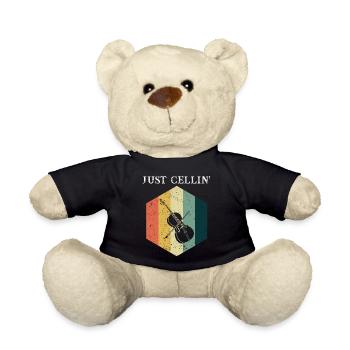 Cello Just Cellin Design für Cellisten - Teddy - Schwarz - Vorne