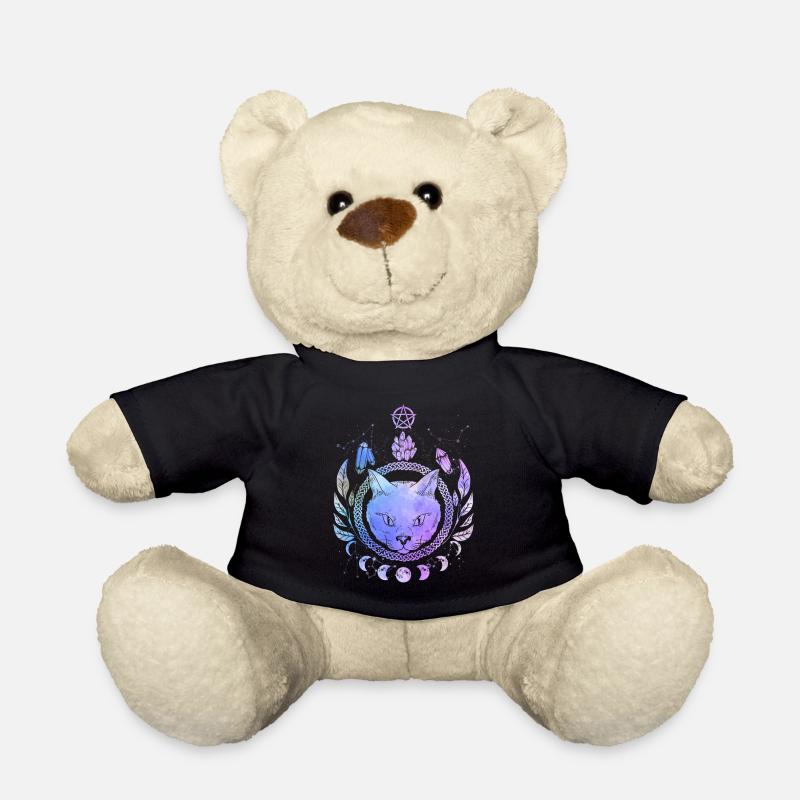 Okkulte Katze Magisches Symbol Wicca Goth Katzen - Teddy - Schwarz