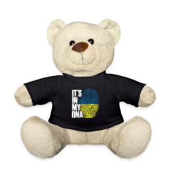 Empreinte génétique du drapeau ukrainien Ukraine - Nounours - noir - Devant