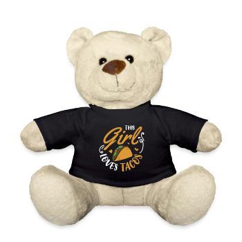 Taco Mexico Food Fast Food Nachos Fiesta Salsa - Teddy Bear - black - Front