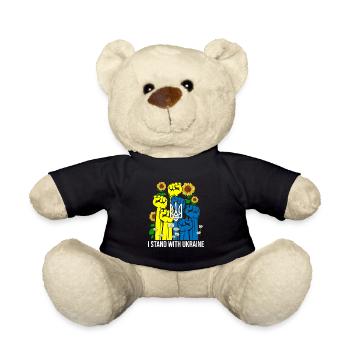 I Stand With Ukraine - Teddy - Schwarz - Vorne