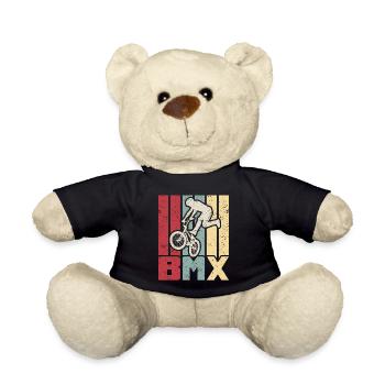 BMX Vintage Fahrrad Fans Kinder Geschenk Jungs BMX - Teddy - Schwarz - Vorne