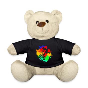 BMX cooles Retro Fan Geschenk Motiv für Junge Mädc - Teddy - Schwarz - Vorne