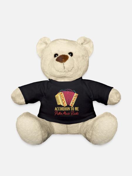 Accordion To Me Polka Music Rocks Dot - Teddy - Schwarz