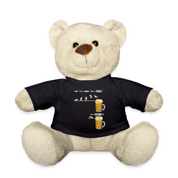 Lustige Biersprüche für Biertrinker Bierliebhaber D - Teddy - Schwarz - Vorne