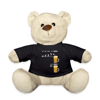 Lustige Biersprüche für Biertrinker - Bierliebhaber - Teddy - Schwarz - Vorne