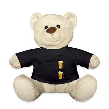 Lustige Biersprüche für Biertrinker - Bierliebhaber - Teddy - Schwarz - Vorne