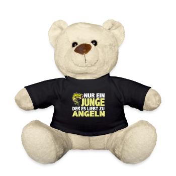 Nur ein Junge der es liebt zu Angeln Angeln Fische - Teddy - Schwarz - Vorne