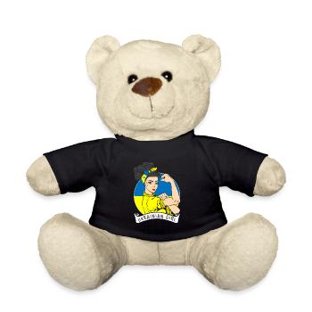 Ukraine Girl Strong - Teddy - Schwarz - Vorne
